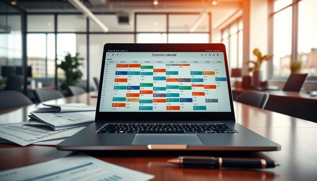 economic calendar components navigation