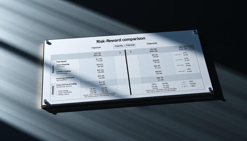 risk-reward comparison chart