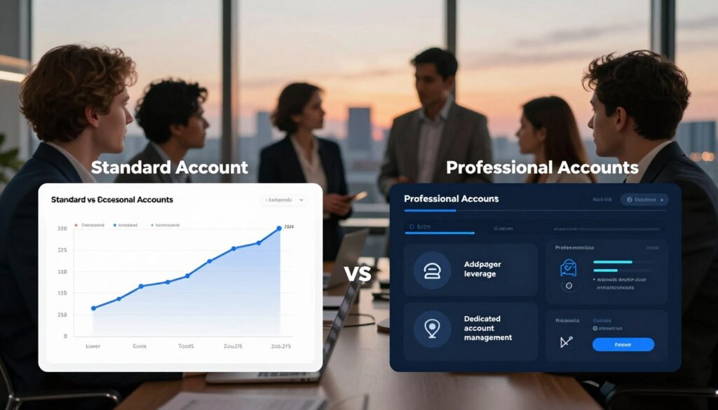 standard vs professional account features