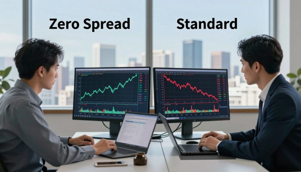 comparing zero spread and standard trading accounts comparing zero spread and standard trading accounts